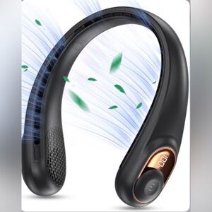 Black Wireless Neck Fan